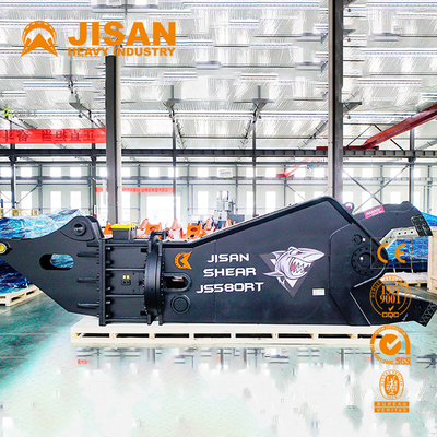 Mobile Scrap Metal Concrete Crusher Demolition Shear For Excavators 60 Ton