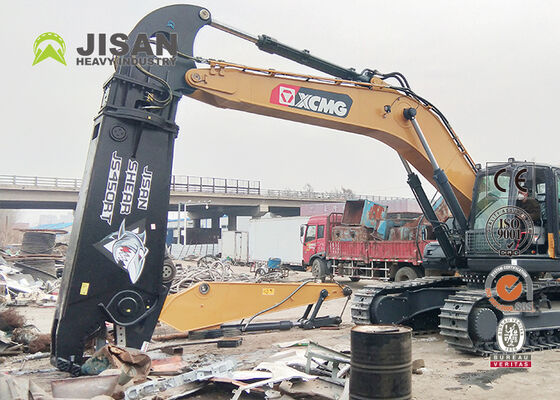 Hydraulic Shear Attachment For Excavators New Condition Scrap Metal Demolition Shear Motor CE Certified For 40 Ton Excavators