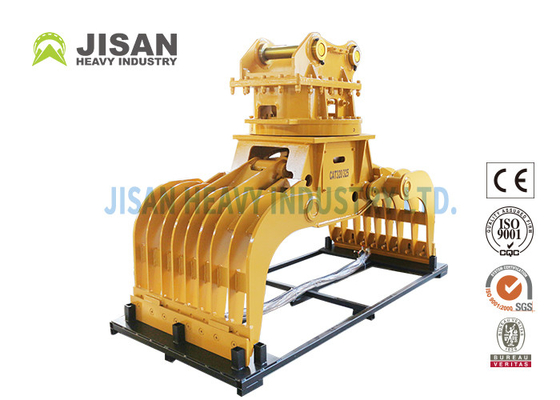 Metal Scrap Sorting Grab , Hydraulic Stone Square Rotating Demolition Grapple