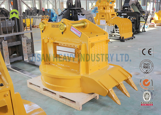 Crane / Forklift Excavator Attachment , Round Scrap Lifting Magnet Ripper
