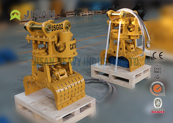 Hydraulic Stone Square Rotating Demolition Grapple , Excavator Sorting Grab