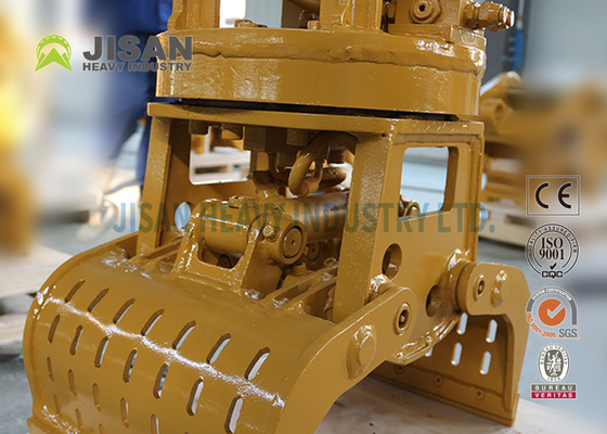 Hydraulic Stone Square Rotating Demolition Grapple , Excavator Sorting Grab