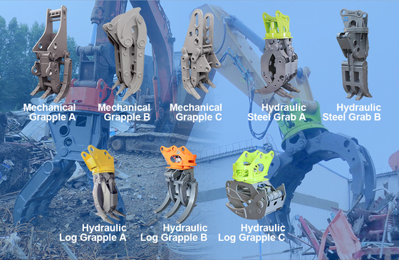 Robust Excavator Rock Grab For Durable Structure Reliable Application