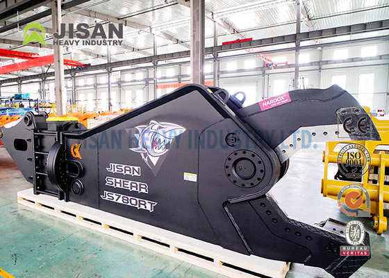 80 Ton Excavator Hydraulic Jaw Shears Heavy Duty Mobile Demolition