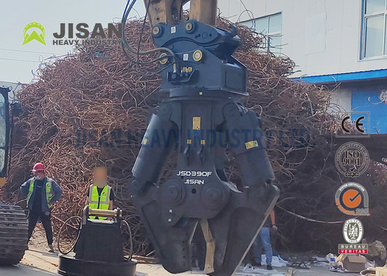 JSD280F Excavator Metal Shears Simple Head Adjustment for Maximum Efficiency in Recycling Concrete Material