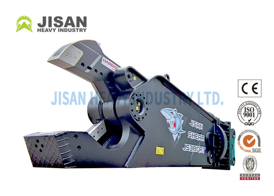 Scrap Material Cutting And Recovery With Teyun Tycs450rt Hydraulic Shear For Excavators On Industrial Demolition Sites