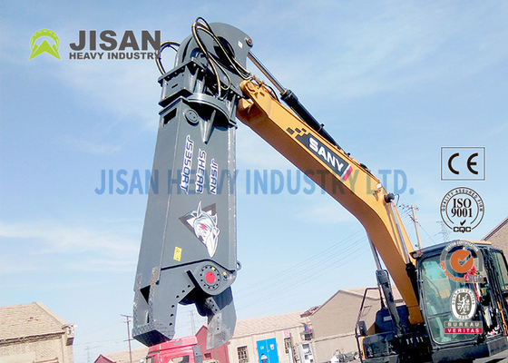 Scrap Material Cutting And Recovery With Teyun Tycs450rt Hydraulic Shear For Excavators On Industrial Demolition Sites