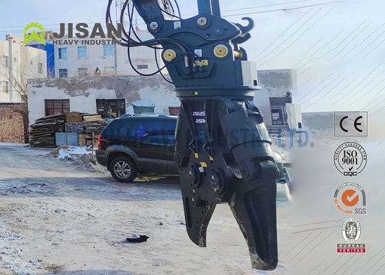 JISAN Excavator Metal Shears With 360 Deg Hydraulic Rotation Motor Strong Power And Long Durability