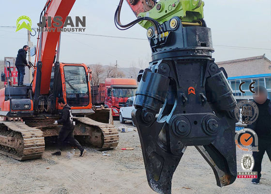 JISAN Excavator Metal Shears With 360 Deg Hydraulic Rotation Motor Strong Power And Long Durability