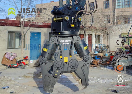 JISAN Excavator Metal Shears With 360 Deg Hydraulic Rotation Motor Strong Power And Long Durability