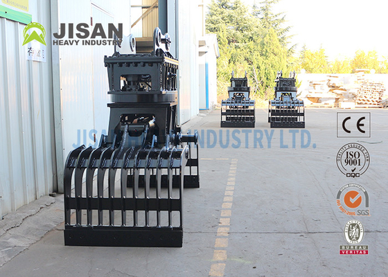 Metal Scrap Sorting Grab , Hydraulic Stone Square Rotating Demolition Grapple