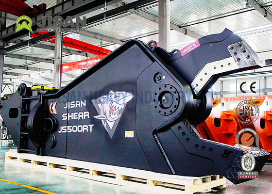 Hydraulic Shear for Excavators with 360 Degree Hydraulic Rotation 1500T Cutting Force and Wear Resistant Steel